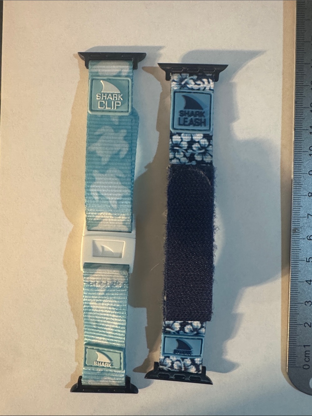 Clip & Leash Light Blue and Navy Apple Watch Bands/ Freestyle shark clip bundle